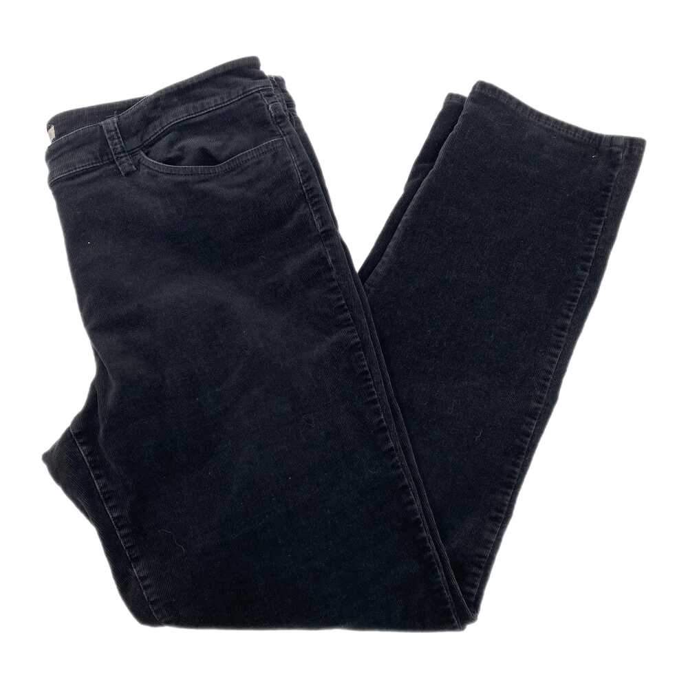 Eileen Fisher Black Straight Leg Corduroy Pants | Size 12